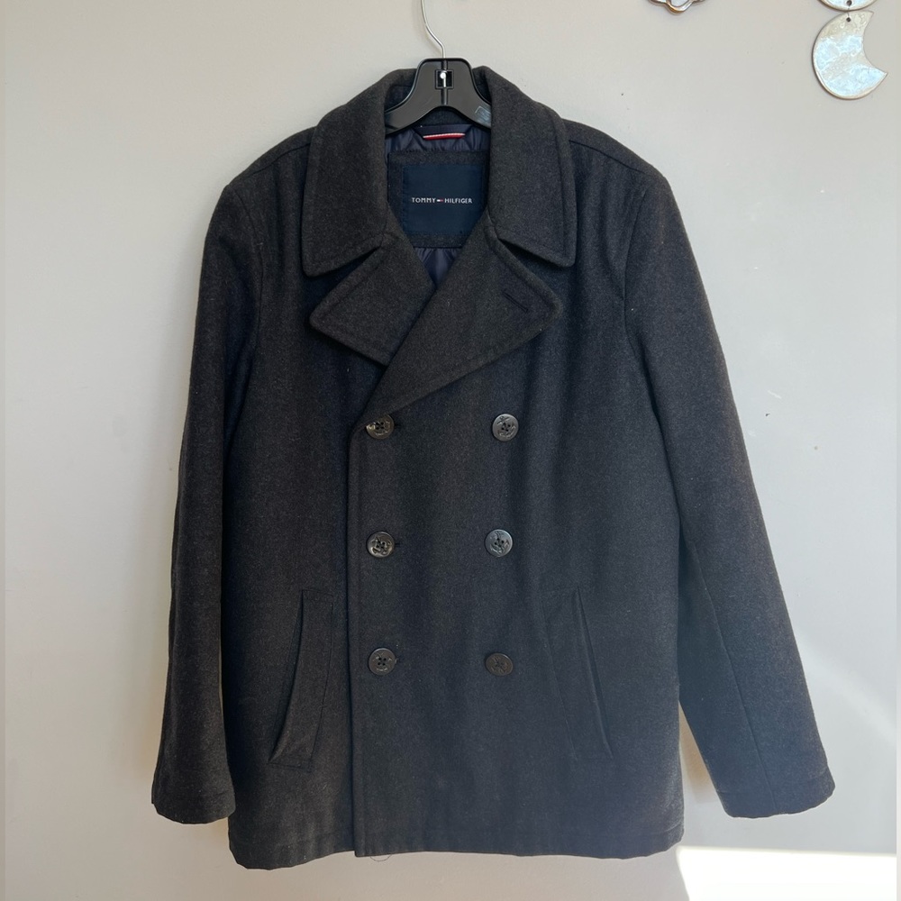 Tommy Hilfiger Men’s charcoal gray Pea Coat size M